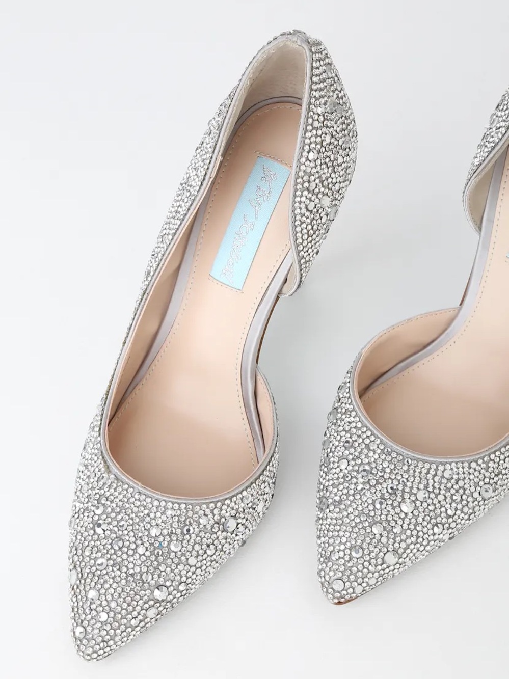 Blue By Betsey Johnson Hazil D’Orsay Pump New 7.5 Silver Rhinestone Sparkle Blue